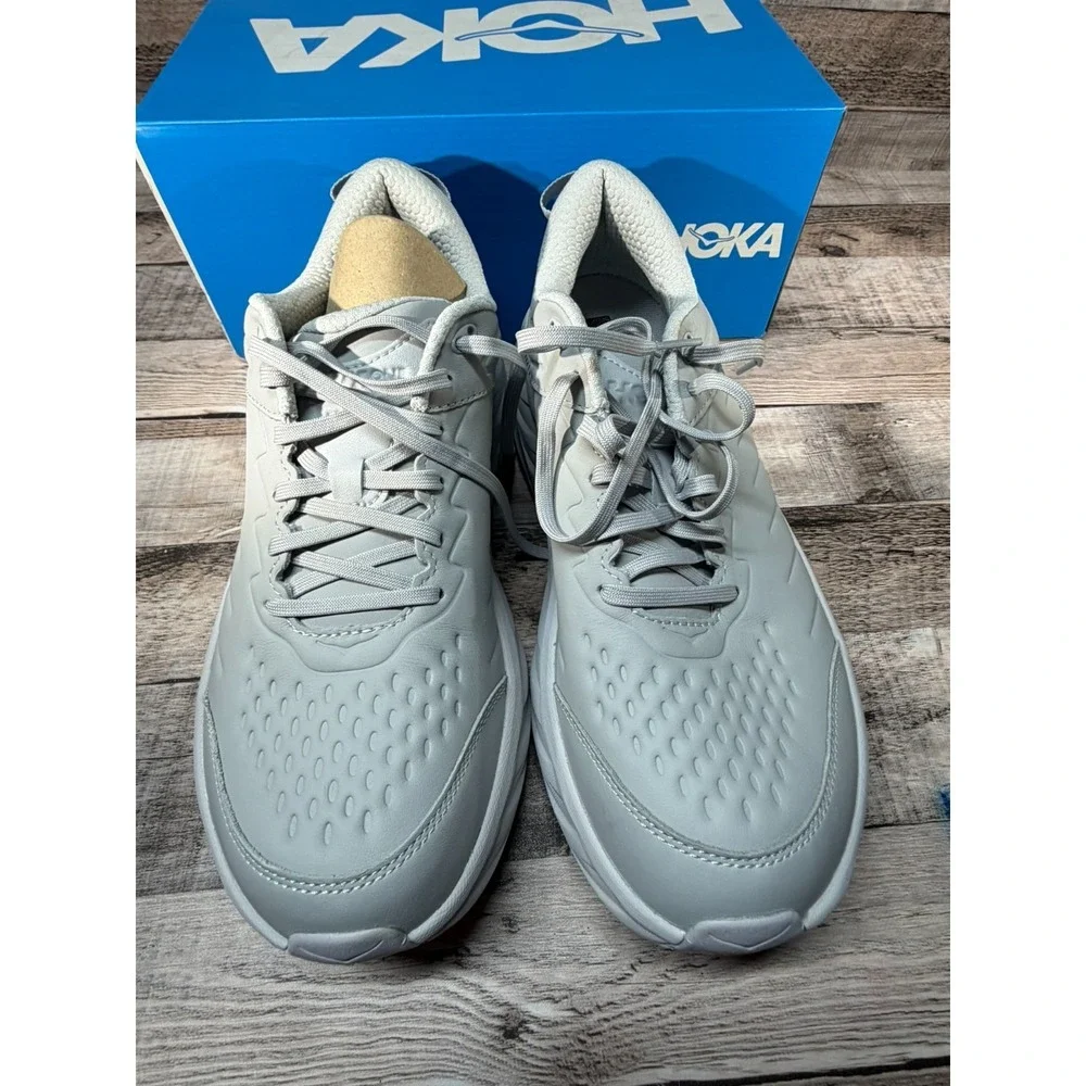 Men's‎ Bondi SR Cushioned Leather Slip Resistant Shoe Gray Size 11.5